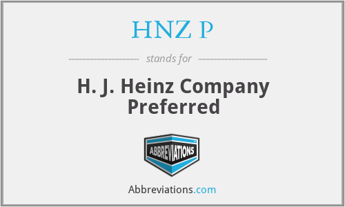 HNZ P - H. J. Heinz Company Preferred